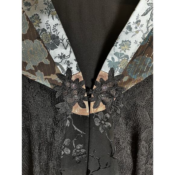 Spencer Alexis Lace Kimono Jacket Womens L Crochet Lace Fairy Whimsigoth Boho - Picture 3 of 13